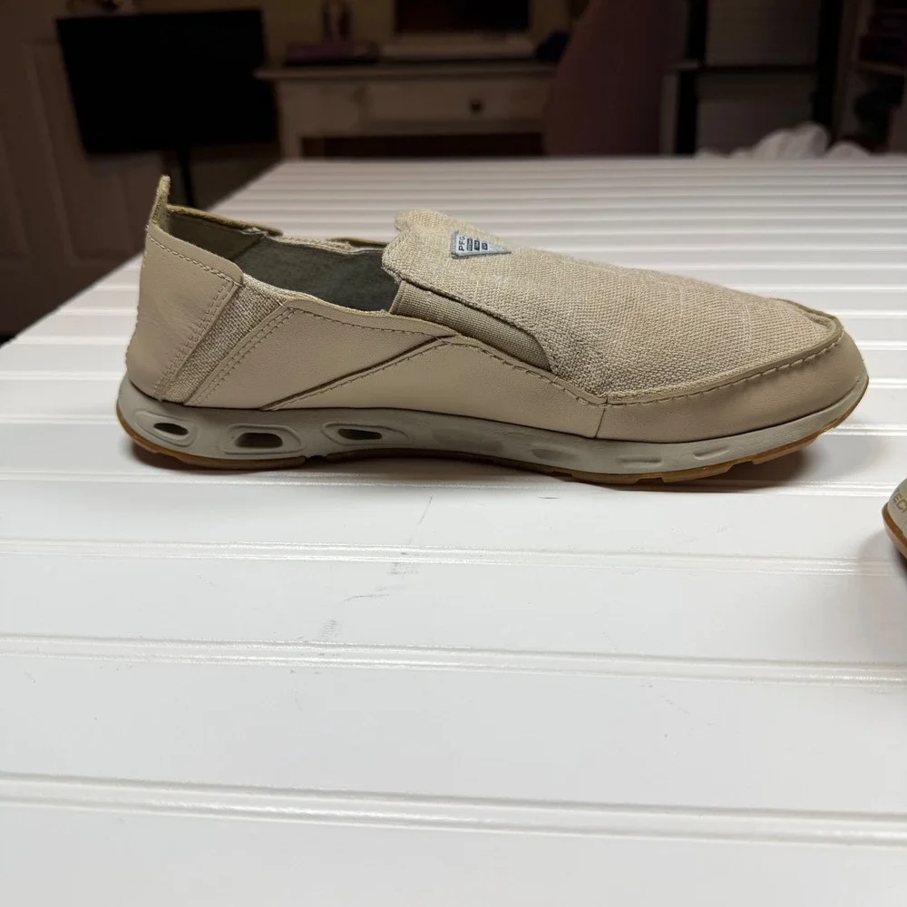 Columbia PFG Bahama Vent Loco Relaxed Mens Boat Shoes Tan BM4605-271 10